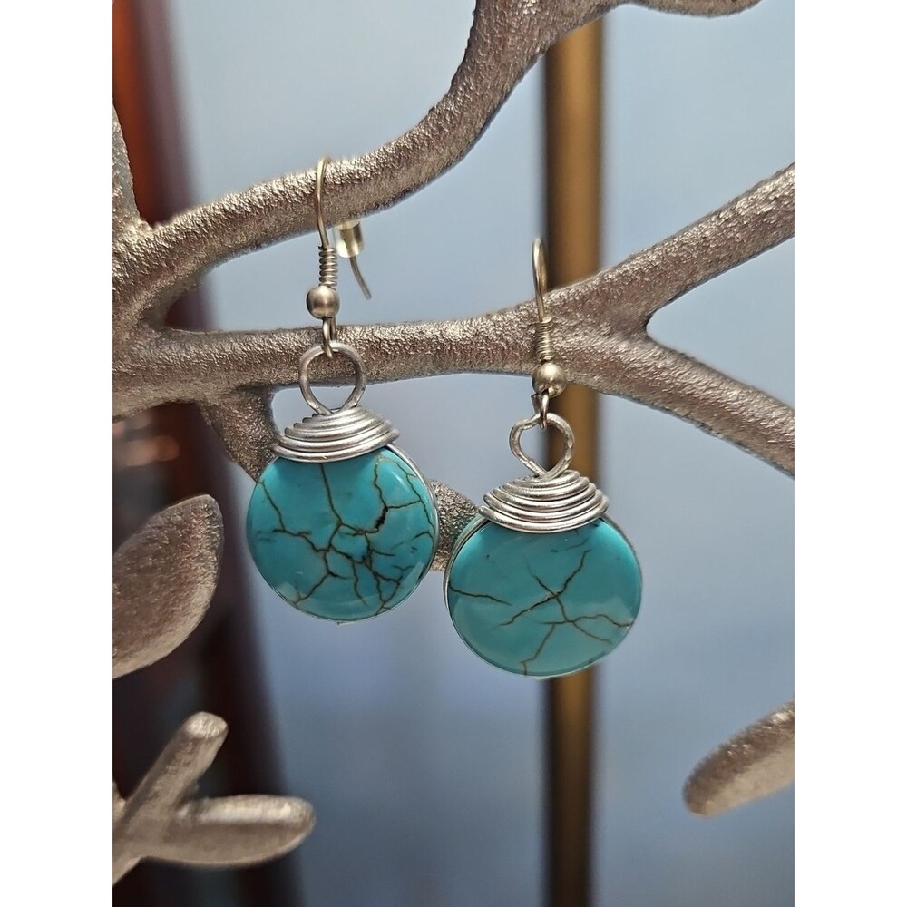 NWOT Turquoise Stone Drop Earrings - Women Jewelry